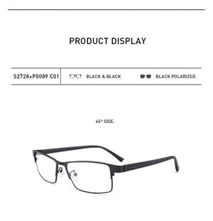 Planet Gates 2 In 1 Magnet Polarized Clip Glasses Frame Men Optical Myopia Clip Glasses For Men Eyeglasses Frame TR90 S2728