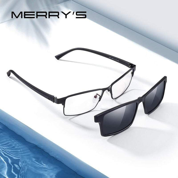 Planet Gates 2 In 1 Magnet Polarized Clip Glasses Frame Men Optical Myopia Clip Glasses For Men Eyeglasses Frame TR90 S2728