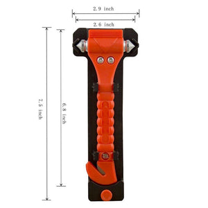 Planet Gates 2 in 1 Mini Car Safety Hammer Life Saving Escape Emergency Hammer Seat Belt Cutter Window Glass Breaker Car Rescue Red Hammers