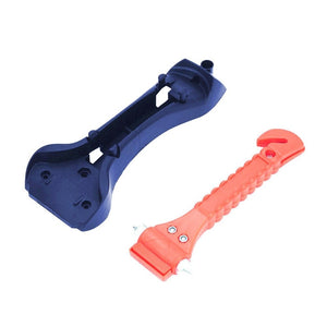 Planet Gates 2 in 1 Mini Car Safety Hammer Life Saving Escape Emergency Hammer Seat Belt Cutter Window Glass Breaker Car Rescue Red Hammers