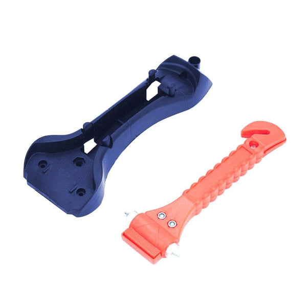 Planet Gates 2 in 1 Mini Car Safety Hammer Life Saving Escape Emergency Hammer Seat Belt Cutter Window Glass Breaker Car Rescue Red Hammers