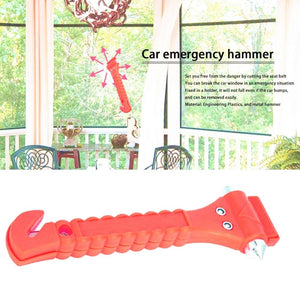 Planet Gates 2 in 1 Mini Car Safety Hammer Life Saving Escape Emergency Hammer Seat Belt Cutter Window Glass Breaker Car Rescue Red Hammers