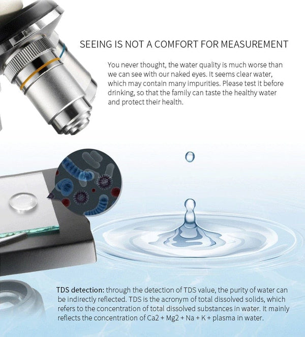 Planet Gates 2-in-1 PPM Water TDS Meter Tester Drinking Water Quality Analyzer Monitor Filter Rapid Test Aquarium Hydroponics Pools PPM TDS-3