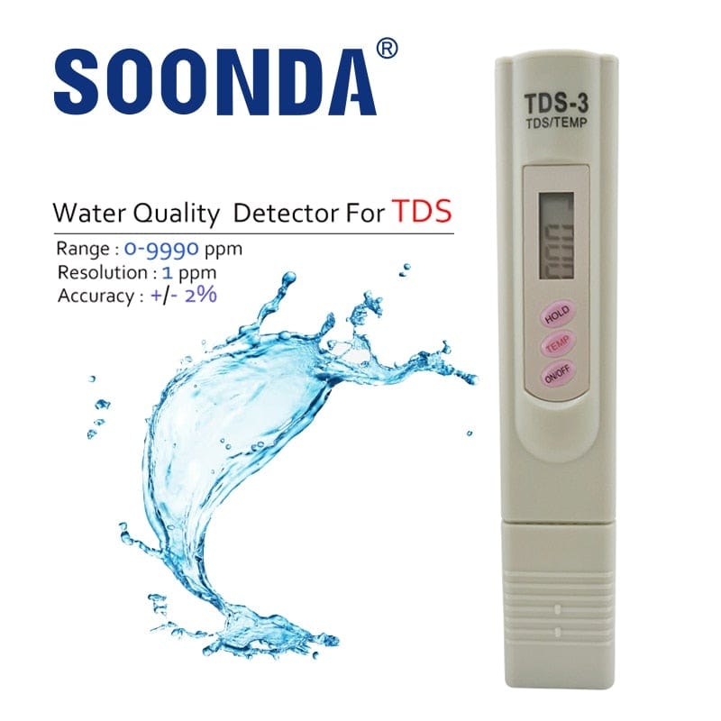 Planet Gates 2-in-1 PPM Water TDS Meter Tester Drinking Water Quality Analyzer Monitor Filter Rapid Test Aquarium Hydroponics Pools PPM TDS-3