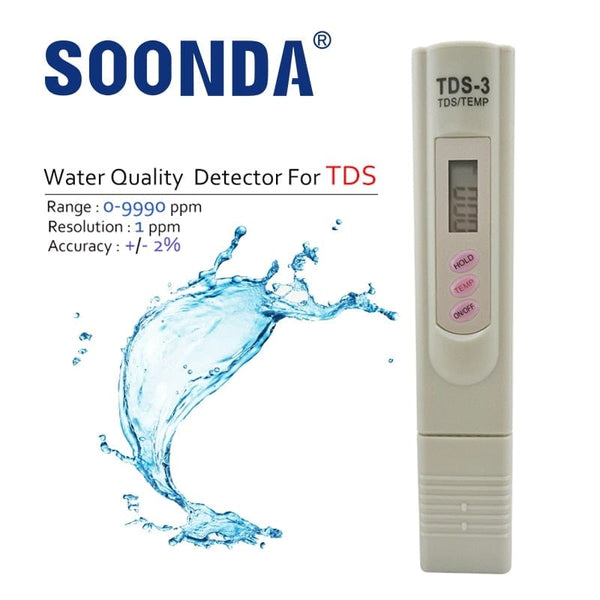 Planet Gates 2-in-1 PPM Water TDS Meter Tester Drinking Water Quality Analyzer Monitor Filter Rapid Test Aquarium Hydroponics Pools PPM TDS-3