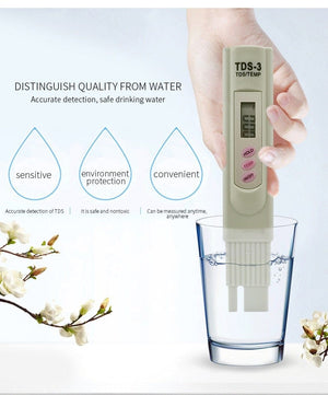 Planet Gates 2-in-1 PPM Water TDS Meter Tester Drinking Water Quality Analyzer Monitor Filter Rapid Test Aquarium Hydroponics Pools PPM TDS-3