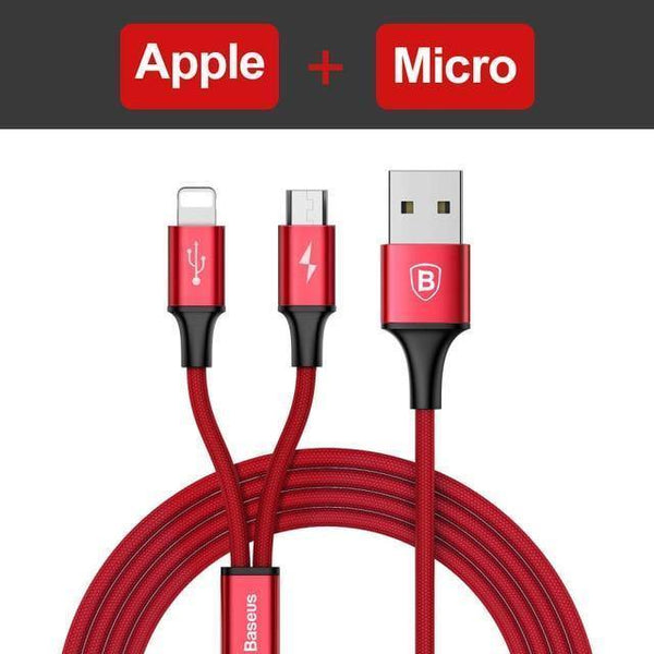 Planet Gates 2 in 1 Red / 120cm Baseus 3 in 1 USB Cable For iPhone XS Max XR X 8 7 Charging Charger Micro USB Cable 2 in 1 Mobile Phone USB Type c Type-c Cable