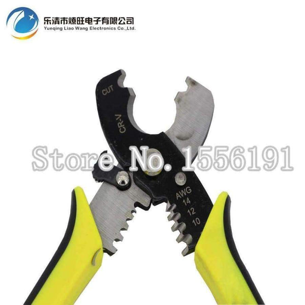 Planet Gates 2 in 1 Wire Stripper Peeling Pliers Crimper Cable Stripping Cutter Electricians Manganese Steel Crimping Hand Tools