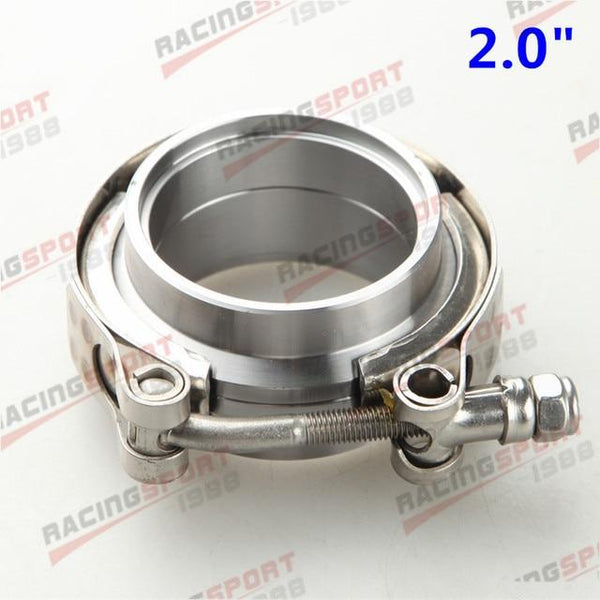 Planet Gates 2 Inch 1.5" 1.75"  2"  2.25" 2.5"  2.75"  3"  3.5"  4"Turbo Exhaust V-Band Clamp & Mild Steel Male/Female Flange Kit