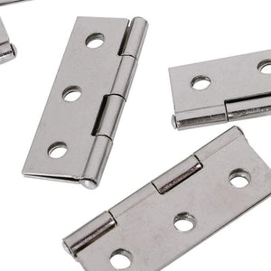 2-inch Cupboard Cabinet Door Folding Butt Hinges Silver Tone 15 Pcs