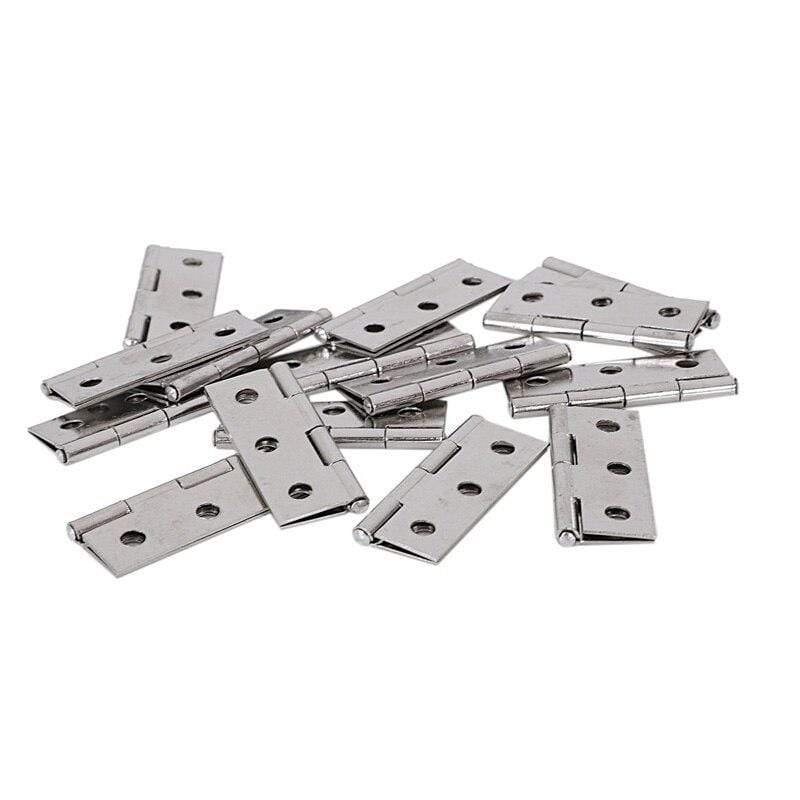 2-inch Cupboard Cabinet Door Folding Butt Hinges Silver Tone 15 Pcs