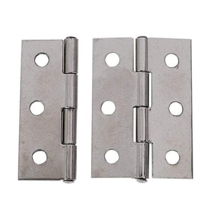 2-inch Cupboard Cabinet Door Folding Butt Hinges Silver Tone 15 Pcs