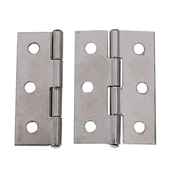 2-inch Cupboard Cabinet Door Folding Butt Hinges Silver Tone 15 Pcs