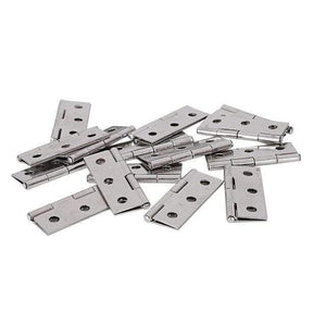 2-inch Cupboard Cabinet Door Folding Butt Hinges Silver Tone 15 Pcs