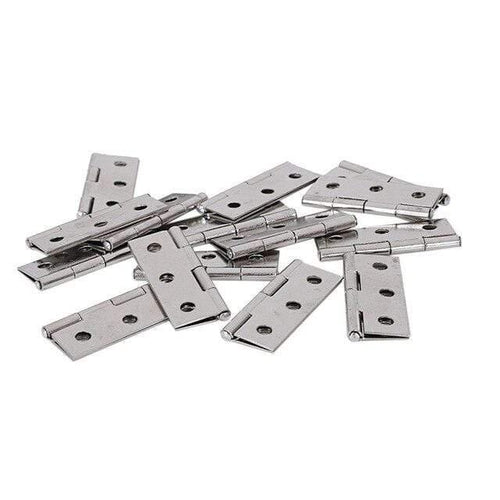 2-inch Cupboard Cabinet Door Folding Butt Hinges Silver Tone 15 Pcs