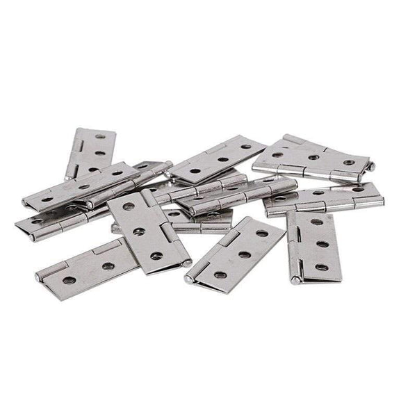 2-inch Cupboard Cabinet Door Folding Butt Hinges Silver Tone 15 Pcs
