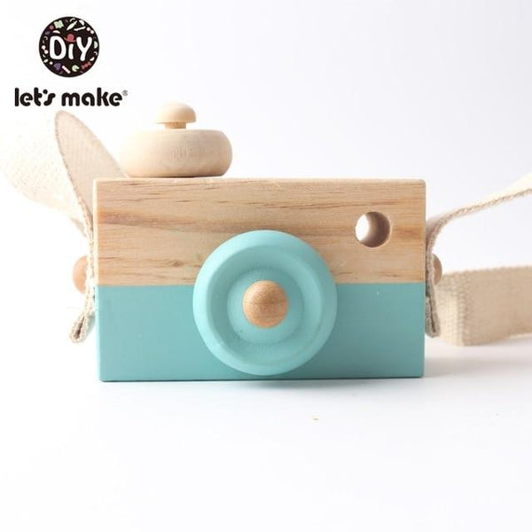 Planet Gates 2 Let'S Make 1Pc Wooden Baby Toys Fashion Camera Wood Pendants Montessori Toys For Kids Wooden Diy Present Nursing Gift Baby Block