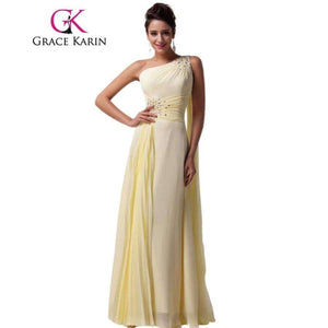 Planet Gates 2 Long Bridesmaid Dresses One Shoulder Ribbon Chiffon Dress With Ruffles Special Occasion Dress CL6066