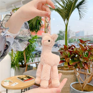 Planet Gates 2 Lovely Alpaca Plush Toy Japanese Alpaca Soft Stuffed Cute Sheep Llama Animal Dolls keychain Doll
