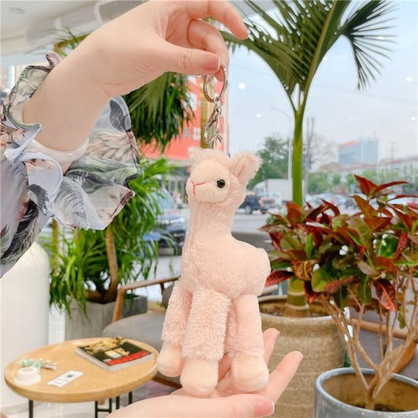 Planet Gates 2 Lovely Alpaca Plush Toy Japanese Alpaca Soft Stuffed Cute Sheep Llama Animal Dolls keychain Doll