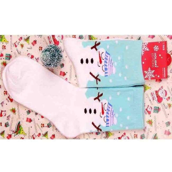 Planet Gates 2 / M Women's Snowflake Deer Printed Cotton Casual Socks Ladies Female Girl Men 2017 Christmas Gift Hosiery
