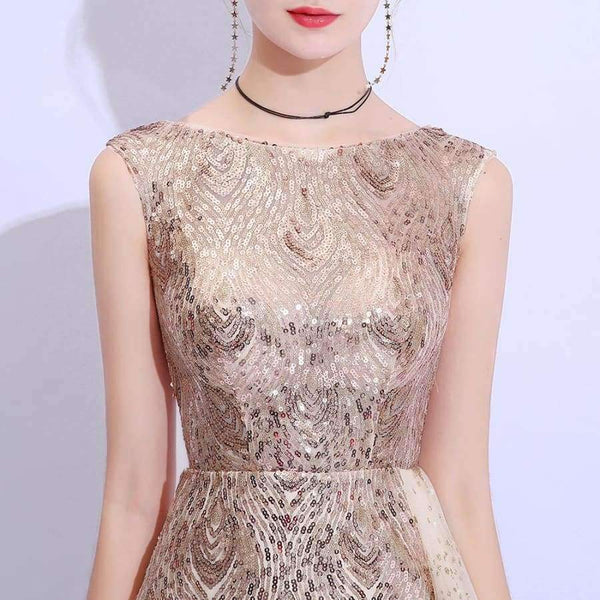 New Champange Gold Cocktail Dress Sexy Slim Sequined Sleeveless Short Party Gown Custom Formal Dresses Robe De Soiree