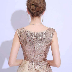 Planet Gates 2 New Champange Gold Cocktail Dress Sexy Slim Sequined Sleeveless Short Party Gown Custom Formal Dresses Robe De Soiree