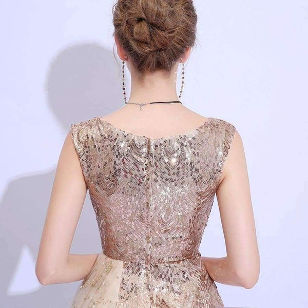 Planet Gates 2 New Champange Gold Cocktail Dress Sexy Slim Sequined Sleeveless Short Party Gown Custom Formal Dresses Robe De Soiree