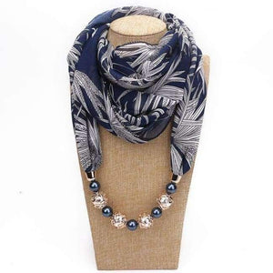Planet Gates 2 / one size New Pendant Scarf Necklace Bohemia Necklaces For Women Chiffon Scarves Pendant Jewelry Wrap Foulard Female Accessories