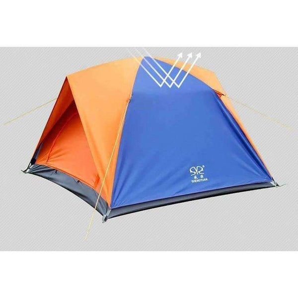 Planet Gates 2 Orange and green / China Camping Tent Double Layers Outdoor Fishing Tourist Tent Ultralight 1-2/3-4 Person Beach Tent Anti-UV Sun Shade Tent