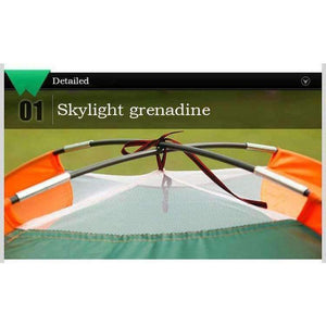 Planet Gates 2 Orange and green / China Camping Tent Double Layers Outdoor Fishing Tourist Tent Ultralight 1-2/3-4 Person Beach Tent Anti-UV Sun Shade Tent