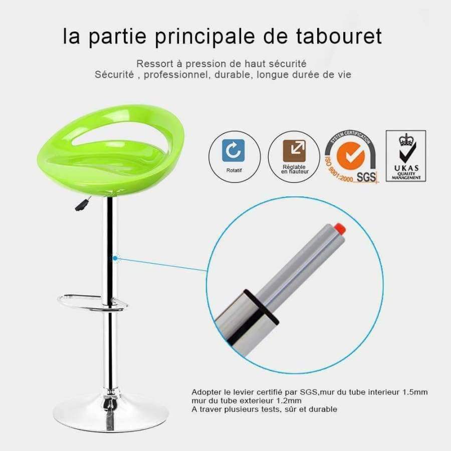 Planet Gates 2 pair 2Color Bar Chair ABS Kitchen Breakfast Stool Swivel Bar Chair Free Shipping in DE FR Kitchen Home Bar Furniture Chair HWC