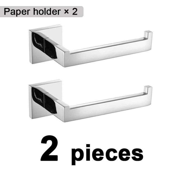 Planet Gates 2 paper holder Stainless Steel Bathroom Hardware Set Mirror Chrome Polished Towel Rack Toilet Paper Holder Towel Bar Hook Bathroom Accessories