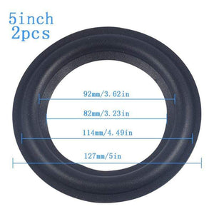 Planet Gates 2 PCS 4/5/6.5/8/10/12" Elastic Rubber Ring Speaker Surround Repair Foam Woofer Edge