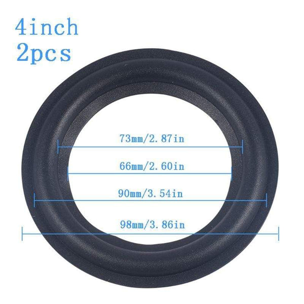 Planet Gates 2 PCS 4/5/6.5/8/10/12" Elastic Rubber Ring Speaker Surround Repair Foam Woofer Edge