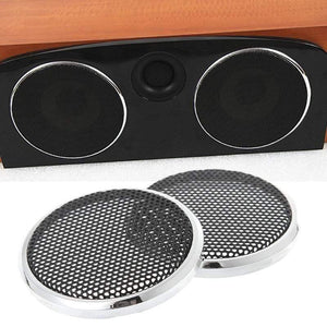2 Pcs 50mm Speaker Steel Mesh Round Grill Protective Cover Decorative Circle