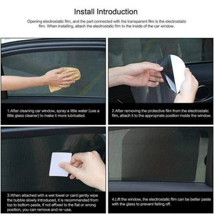Planet Gates 2 pcs Car Static Sunshade Stickers 42*38cm Window Glass PVC Anti-UV Film For Home Car Office Universal Sun Block Film 2019New