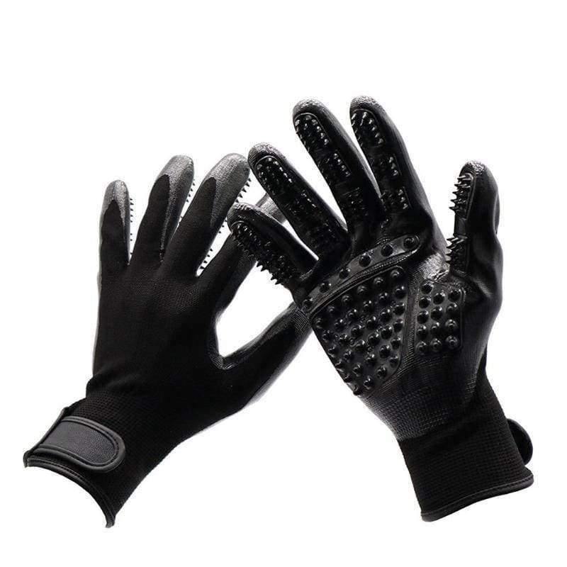 Planet Gates 2 Pcs Dog Grooming Gloves Dog Hair Cleaning Brush Advanced Rubber Enhanced Five Fingers Deshedding Pet Gloves For Dog