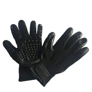 Planet Gates 2 Pcs Dog Grooming Gloves Dog Hair Cleaning Brush Advanced Rubber Enhanced Five Fingers Deshedding Pet Gloves For Dog