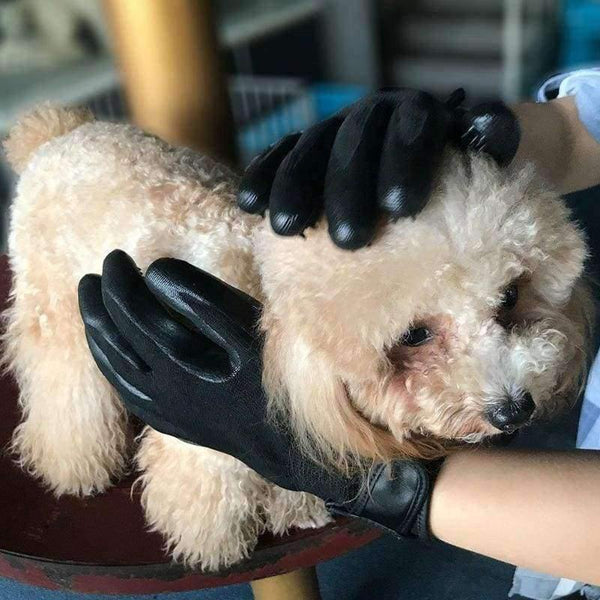 Planet Gates 2 Pcs Dog Grooming Gloves Dog Hair Cleaning Brush Advanced Rubber Enhanced Five Fingers Deshedding Pet Gloves For Dog