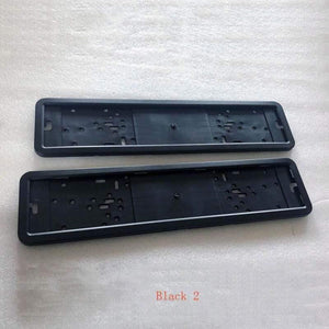 Planet Gates 2 Pcs Fit EU License Plate Frame License Plate Holder Number Plate Frame Stainless Carbon Fiber And Plastic Car Accessories