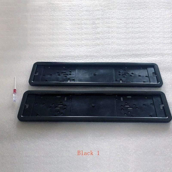 Planet Gates 2 Pcs Fit EU License Plate Frame License Plate Holder Number Plate Frame Stainless Carbon Fiber And Plastic Car Accessories