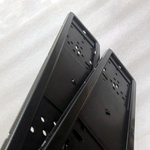 Planet Gates 2 Pcs Fit EU License Plate Frame License Plate Holder Number Plate Frame Stainless Carbon Fiber And Plastic Car Accessories