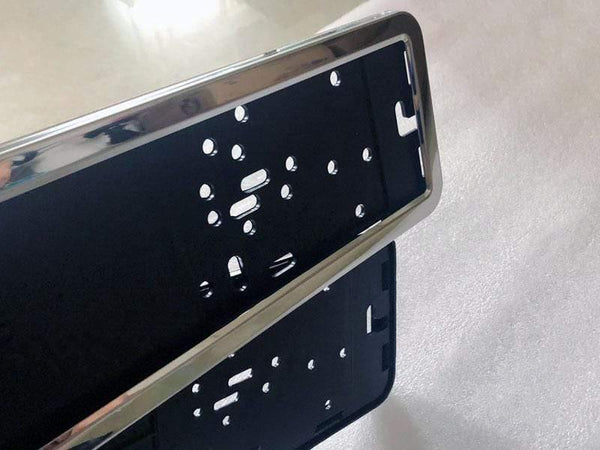 Planet Gates 2 Pcs Fit EU License Plate Frame License Plate Holder Number Plate Frame Stainless Carbon Fiber And Plastic Car Accessories