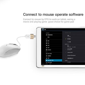 Planet Gates 2 Pcs Gold OTG Micro USB OTG Cable Adapter 2.0 Converter For Mobile Phone Android Samsung USB Tablet Pc to Flash Drive Mouse OTG Hub