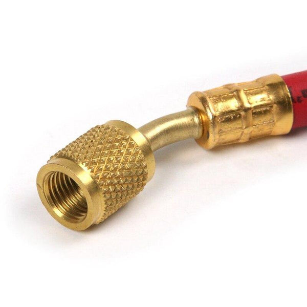 2 Pcs High & Low Pressure R12 To R134A Hose Adapter For Matched, Using With R134A Gauges Car Air Conditioning Kit (Red 12cm)