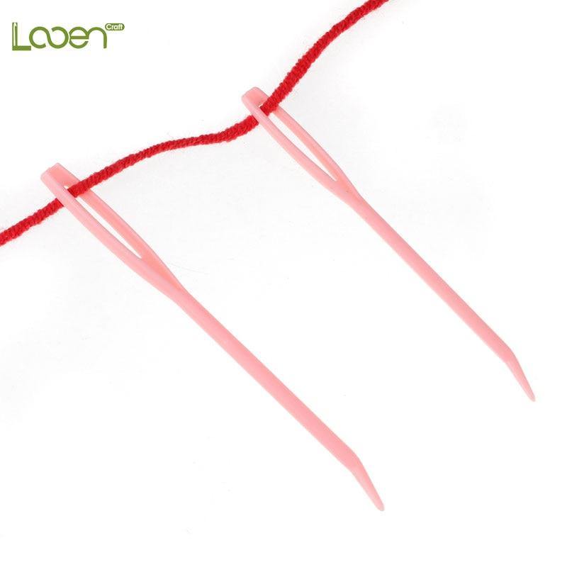 Planet Gates 2 Pcs Looen Bent Tip Yarn Knitting Needles Big Eye Sewing Needles Tapestry Darning Needle Arts Craft DIY Sewing Accessories (Light Grey)
