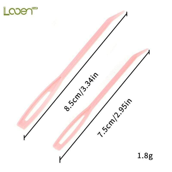Planet Gates 2 Pcs Looen Bent Tip Yarn Knitting Needles Big Eye Sewing Needles Tapestry Darning Needle Arts Craft DIY Sewing Accessories (Light Grey)