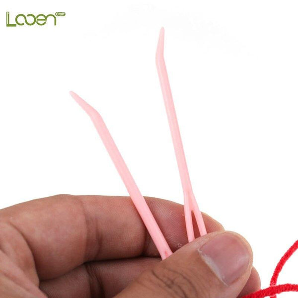 Planet Gates 2 Pcs Looen Bent Tip Yarn Knitting Needles Big Eye Sewing Needles Tapestry Darning Needle Arts Craft DIY Sewing Accessories (Light Grey)