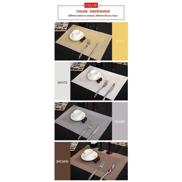 Planet Gates 2 Pcs/Lot Placemat For Dining Table PVC Placemats For Table Hot Mat Coaster Hot Pad Kitchen Accessories